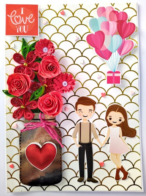 Handmade Valentine Love Card - VAL21H image Handmade Valentine Love Card - VAL21H image