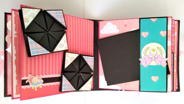 Sparkling Baby Girl Handmade Scrapbook Album image Sparkling Baby Girl Handmade Scrapbook Album image