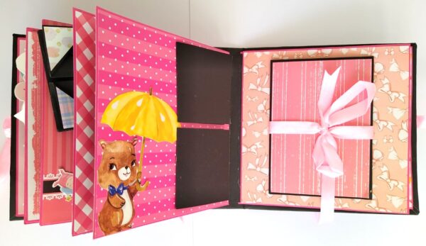 Sparkling Baby Girl Handmade Scrapbook Album image Sparkling Baby Girl Handmade Scrapbook Album image