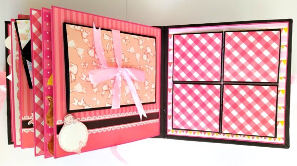 Sparkling Baby Girl Handmade Scrapbook Album image Sparkling Baby Girl Handmade Scrapbook Album image