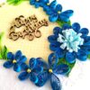 Sparkling Blue Quilled Flowers Birthday card image Sparkling Blue Quilled Flowers Birthday card image