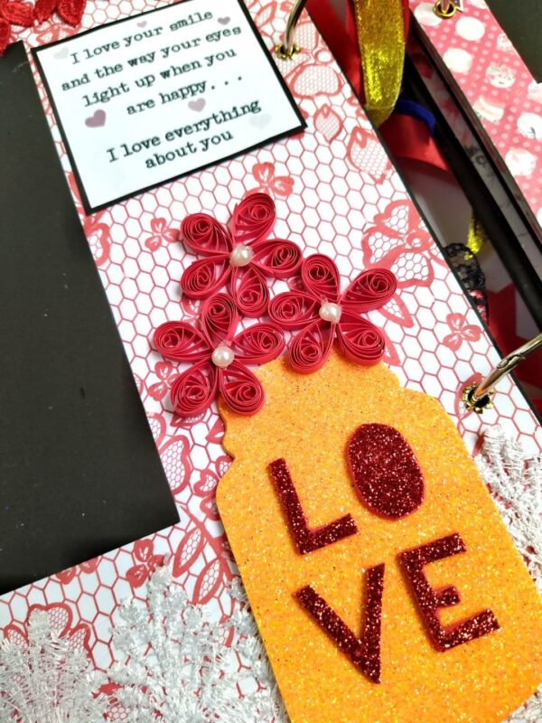 Too Much Love Handmade Quilled Scrapbook image Too Much Love Handmade Quilled Scrapbook image