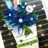Sparkling Quilled Assorted Flowers Card - Blues image Sparkling Quilled Assorted Flowers Card - Blues image