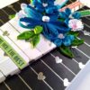 Sparkling Quilled Assorted Flowers Card - Blues image Sparkling Quilled Assorted Flowers Card - Blues image