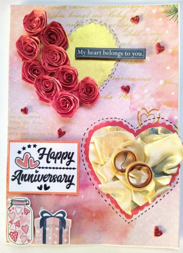 Quilled Roses Anniversary Card image Quilled Roses Anniversary Card image