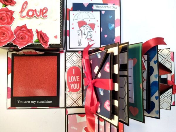 IMG_20210607_183455 Mini Scrapbook In Explosion Box - Love Theme