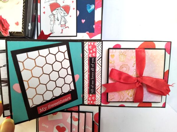 IMG_20210607_183529 Mini Scrapbook In Explosion Box - Love Theme