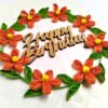 IMG_20210711_181623 Orange Quilled Garland Flowers Greeting Card
