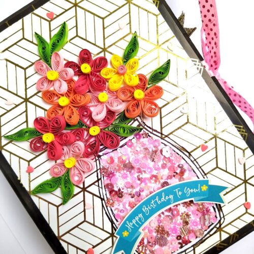 Sparkling Birthday Quilled Scrapbook.