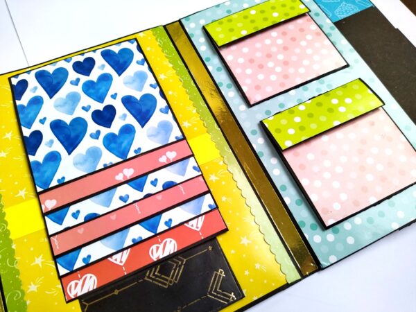 IMG_20210711_182004 Love and Birthday Male themed 3 fold Mini Scrapbook