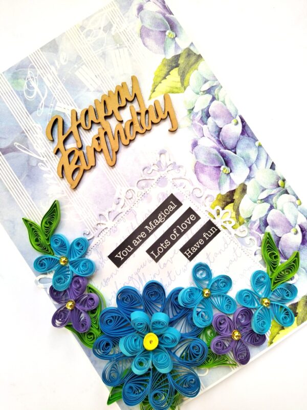 IMG_20211128_122755 Blue Flowers Happy Birthday Quilled Card