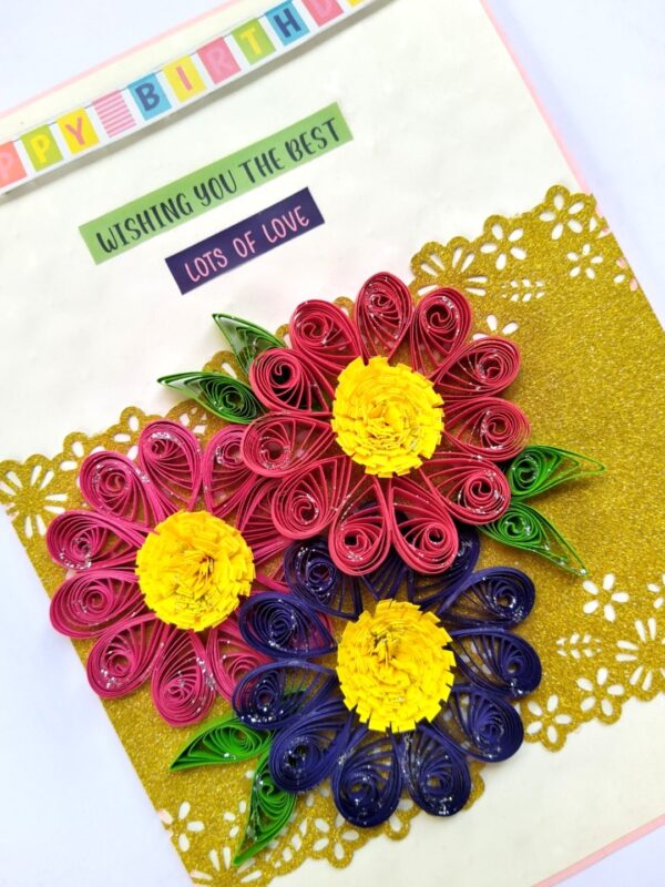 IMG_20211128_122824_1 Sparkling Birthday Pink Quilled Flowers Greeting card