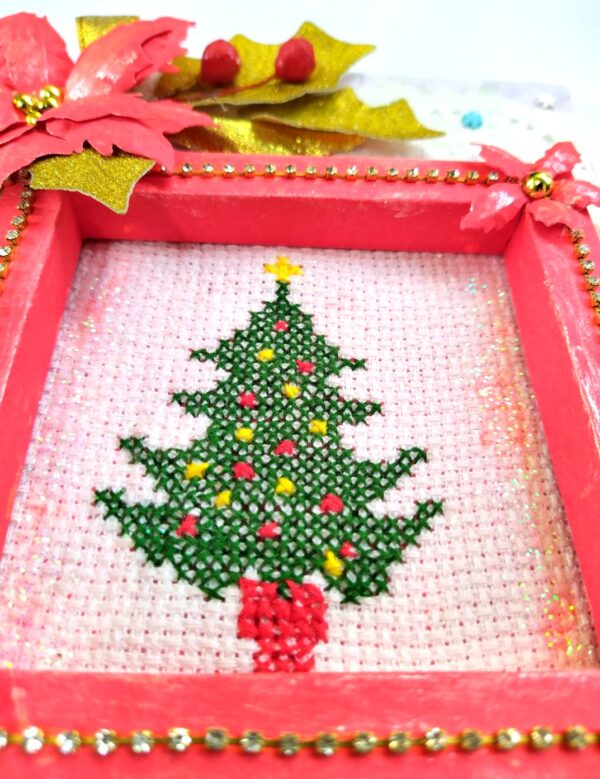 IMG_20211128_123037 Embroidery Christmas tree card - NY26
