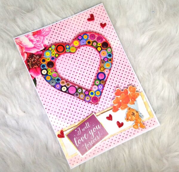 IMG_20230130_184242 Vibrant quilled Heart greeting card