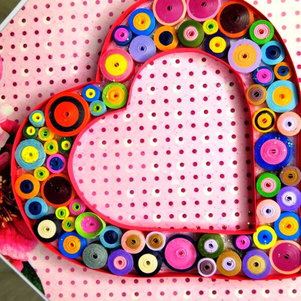 IMG_20230130_184310 Vibrant quilled Heart greeting card