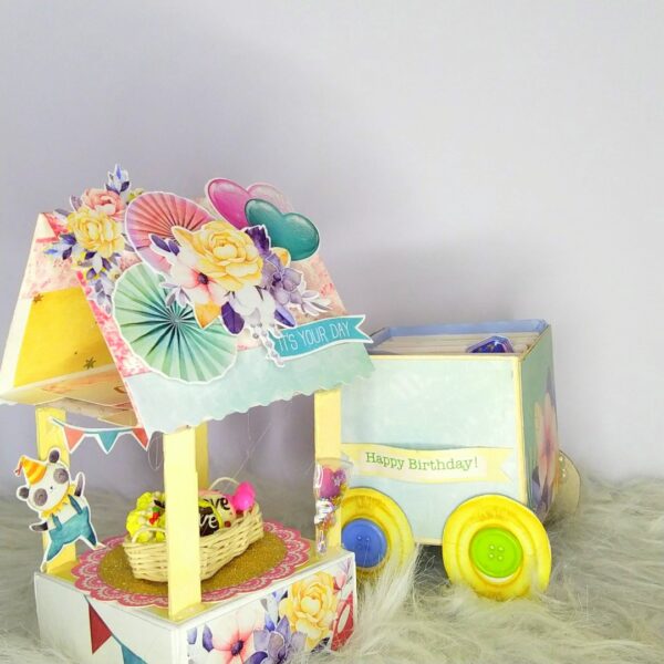 IMG_20230319_155120 Handmade Birthday ice cream truck mini scrapbook
