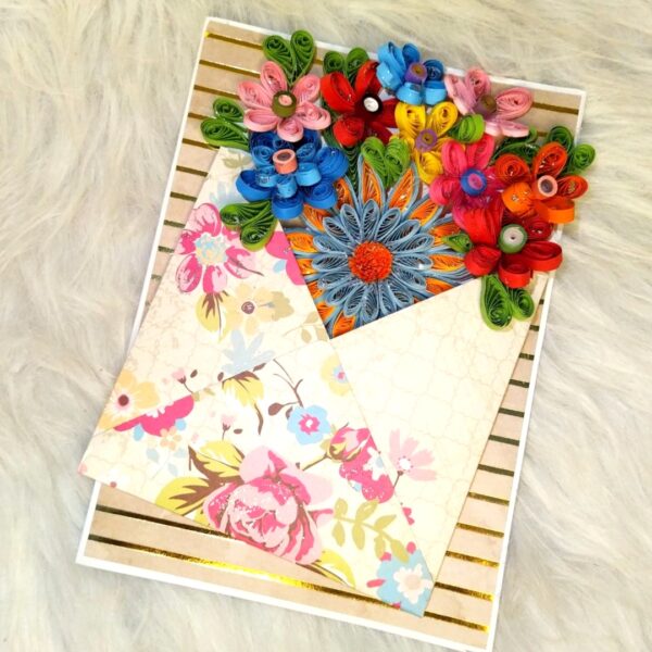 IMG_20230512_201523 Quilled Flowers In Envelope Greeting Card