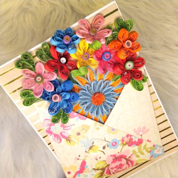 IMG_20230512_201546 Quilled Flowers In Envelope Greeting Card