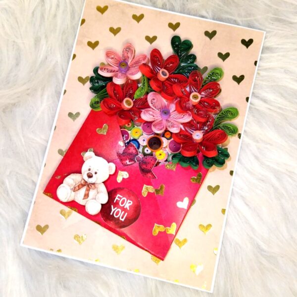 IMG_20230512_201620 Quilled Flowers In Envelope Greeting Card