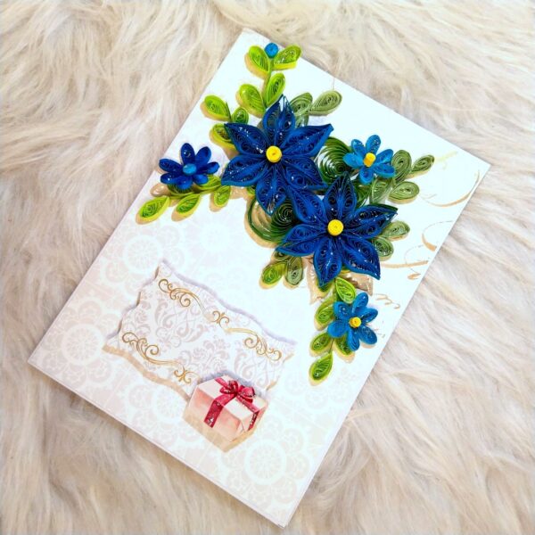 IMG_20230512_201731 Blue Quilled Flowers Greeting card