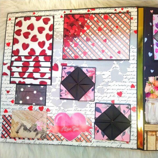 Sparkling Big Love Mini Scrapbook Greeting Card image Sparkling Big Love Mini Scrapbook Greeting Card image