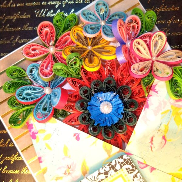 IMG_20230531_211303 Quilled Flowers In Envelope Greeting Card