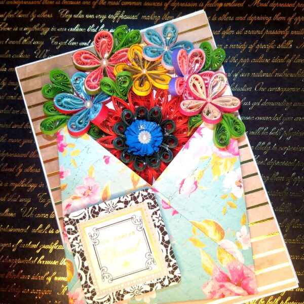 IMG_20230531_211455 Quilled Flowers In Envelope Greeting Card