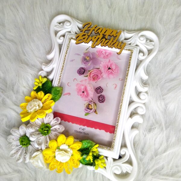 IMG_20230716_122806 Quilled Flowers Photo Frame - 4x6 Inch Photo
