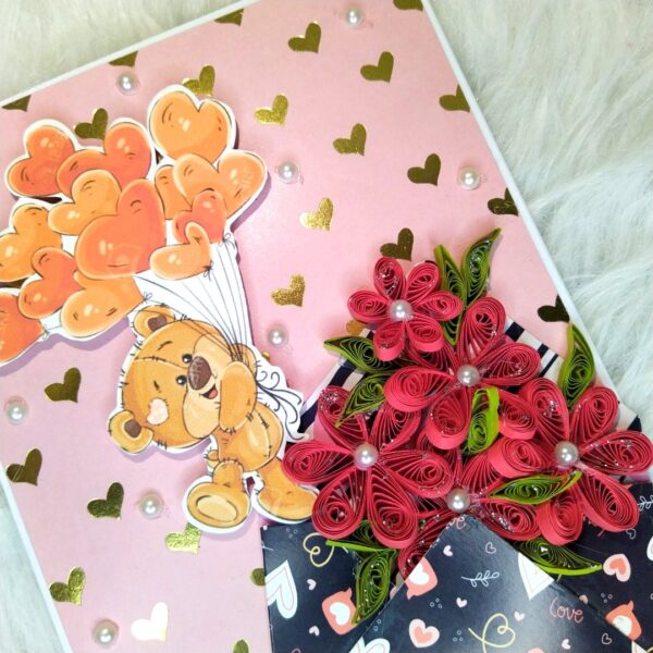 IMG_20230826_104554 Quilled Flowers In Envelope Love Greeting Card