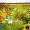 Mixed Media Green Themed Quilled Greeting Card Cum Scrapbook image Mixed Media Green Themed Quilled Greeting Card Cum Scrapbook image