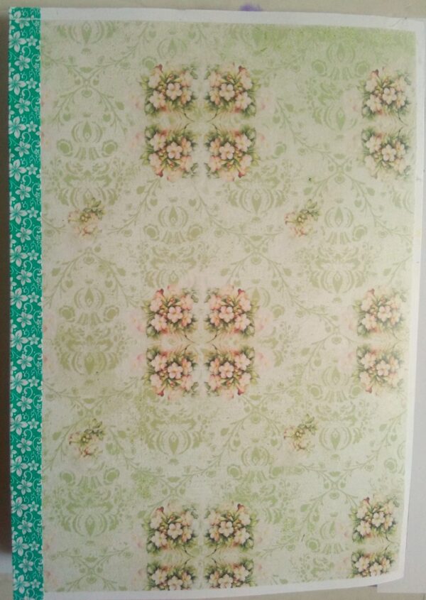 Mixed Media Green Themed Quilled Greeting Card Cum Scrapbook image Mixed Media Green Themed Quilled Greeting Card Cum Scrapbook image