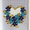Sparkling Blue Flowers In A Heart Greeting Card image Sparkling Blue Flowers In A Heart Greeting Card image