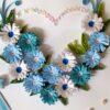 All Blues Heart With A Paper Ribbon Greeting Card image All Blues Heart With A Paper Ribbon Greeting Card image