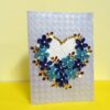 Sparkling Blue Flowers In A Heart Greeting Card image Sparkling Blue Flowers In A Heart Greeting Card image