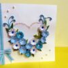 All Blues Heart With A Paper Ribbon Greeting Card image All Blues Heart With A Paper Ribbon Greeting Card image