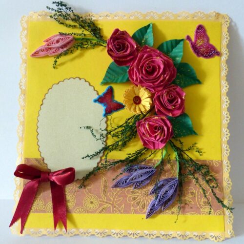 Modern Yellow Shaded Greeting Card image