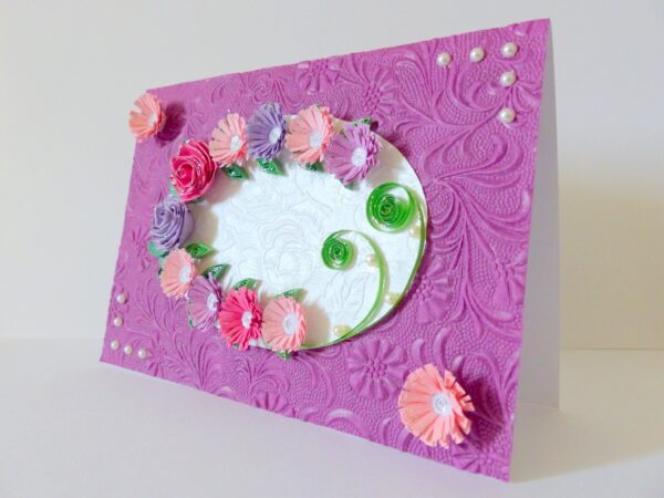 Sweet Purple And Pink Circle Greeting Card image Sweet Purple And Pink Circle Greeting Card image