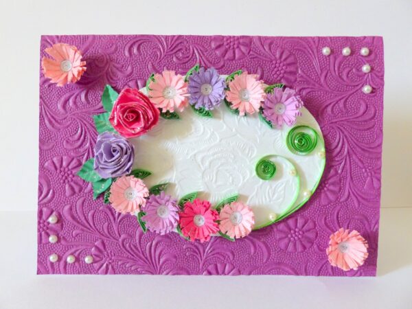 Sweet Purple And Pink Circle Greeting Card image Sweet Purple And Pink Circle Greeting Card image