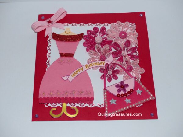Beautiful Pink Birthday Card For Girl image Beautiful Pink Birthday Card For Girl image