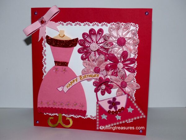 Beautiful Pink Birthday Card For Girl image Beautiful Pink Birthday Card For Girl image