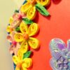 Beautiful Yellow And Pink Flowers On Red Greeting Card image Beautiful Yellow And Pink Flowers On Red Greeting Card image