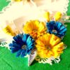 Sweet Blue and Yellow Flowers Greeting Card image Sweet Blue and Yellow Flowers Greeting Card image