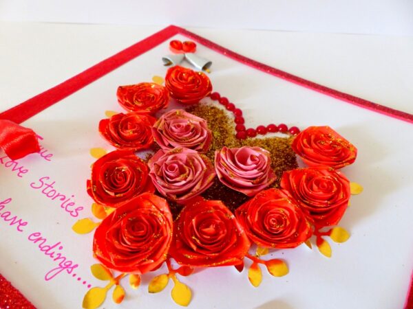 Red Roses And Pink Roses Greeting Card image Red Roses And Pink Roses Greeting Card image