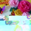 Yellow Paper Lace Border With Pink Flowers Greeting Card image Yellow Paper Lace Border With Pink Flowers Greeting Card image
