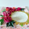 Paper Lace Border Pink Variety Flowers Greeting Card image Paper Lace Border Pink Variety Flowers Greeting Card image