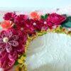 Paper Lace Border Pink Variety Flowers Greeting Card image Paper Lace Border Pink Variety Flowers Greeting Card image