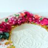 Paper Lace Border Pink Variety Flowers Greeting Card image Paper Lace Border Pink Variety Flowers Greeting Card image