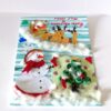 Christmas Santa Sleigh and Snowman Greeting Card image Christmas Santa Sleigh and Snowman Greeting Card image