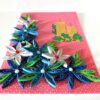 Blue and White Flowers with Candles Greeting Card image Blue and White Flowers with Candles Greeting Card image