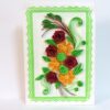 Green Theme Flower Bunch with Roses Greeting Card image Green Theme Flower Bunch with Roses Greeting Card image
